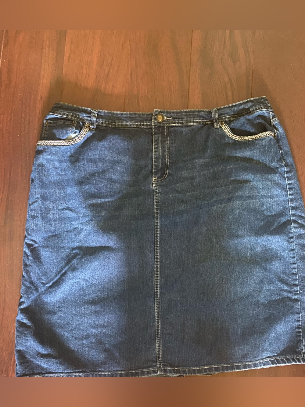 dressbarn Indigo Denim Relaxed Skirt